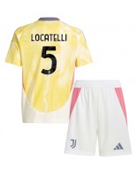 Juventus Manuel Locatelli #5 Bortedraktsett Barn 2024-25 Korte ermer (+ bukser)